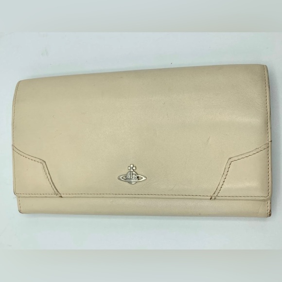 Vivienne Westwood Handbags - 💯Vivienne Westwood Long Beige Wallet 7x4x1
